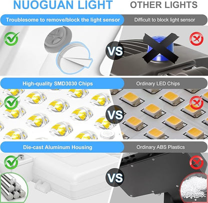 LED Parking Lot Light 400W/320W/240W Adjustable with Photocell & Arm/Slip Fitter, 5000K Shoebox Pole Light, AC100-277V, IP65 Waterproof Commercial Street Area Lighting for Driveway/Roadway/Yard