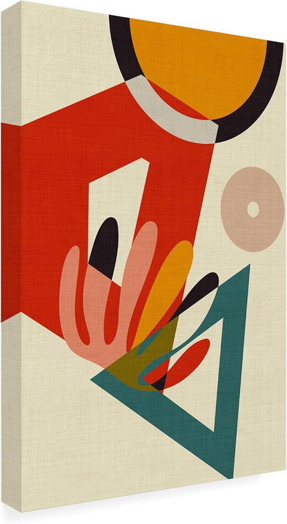 Trademark Fine Art Outdoor Canvas Art - Ana Rut Bre 'Mid Century Cirque 2' Wall Art for Outdoor Spaces, Patios, or Gardens