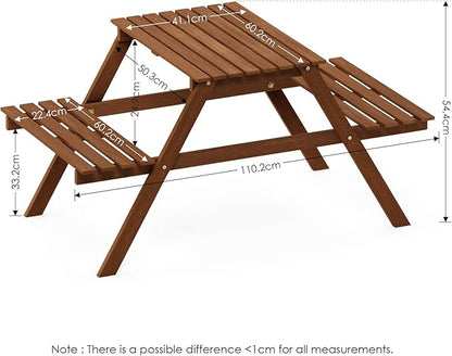 Furinno FG18102 Tioman Kids Picnic Table, Natural