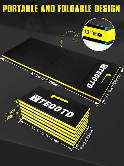 1.2" Extra Thick Foldable Kneeling Pad with Handle & Storage Belt, 5 Fold Multi-Use Comfortable EVA Foam Cushion Mat for Workshop Repairing,Gardening,Yardwork,Camping,Fitness,47.3x17.3x1.2