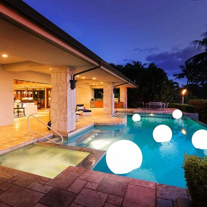 Efavormart 24” Cordless Floating Pool Lights with Remote, Garden Lights 16 RGB Colors with 4 Color Modes Light Up Ball for Swimming Pool, Back Yard, Fountain, Garden, Pathway, Lawn