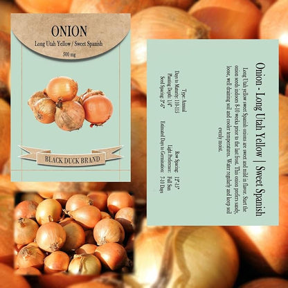 Root Vegetable Seed Set - 7 Varieties of Non-GMO Heirloom Premium Seeds for Planting - Onions, Carrot, Radish, Beet, and Turnip