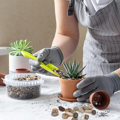 Pulovin 5 lbs Pebbles for Indoor Plants, Succulent, Bamboo, Vase, 3/8" Plant Rocks for Pots Indoor, Small River Rocks Decorative Pea Gravel, Highly Polished