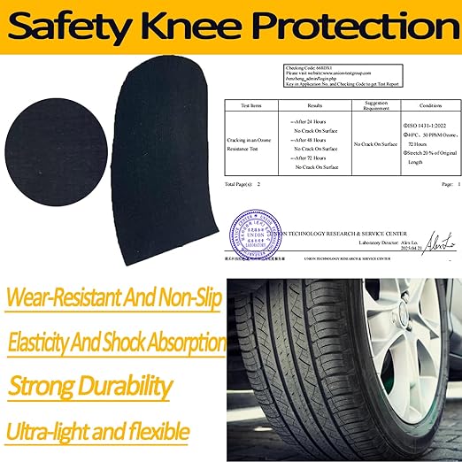Knee Pads for Work | Made of Tear-Resistant and Waterproof Nylon Oxford Cloth and Durable Rubber | Floor-Safe Anti-Slip Kneepads for ConstructionMechanical Repair Work Black