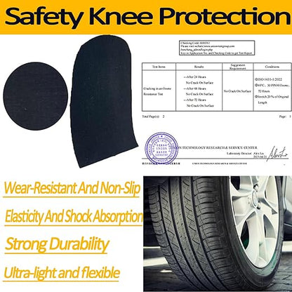 Knee Pads for Work | Made of Tear-Resistant and Waterproof Nylon Oxford Cloth and Durable Rubber | Floor-Safe Anti-Slip Kneepads for ConstructionMechanical Repair Work Black