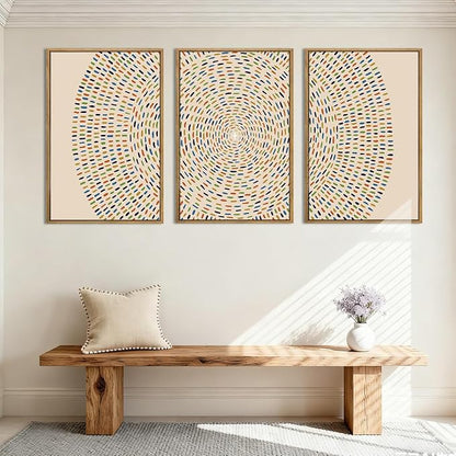 Anyzal Large Jesus Feeds the 5000 Framed Wall Art 16x24 Inch Christian Religious Canvas Wall Decor Minimalist Modern Faith Spiritual Painting for Living Room Bedroom Set of 3