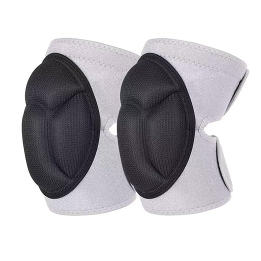 Knee Pads, Thick Sponge Anti-slip, Collision Avoidance Knee Pads, for Running, Mountaineering, House Working,Gardening Maintain (Gray, X-Large)