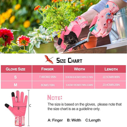 Leather-Gardening-Gloves for Women,Thorn-Proof Work-Gloves for Weeding,Digging,Planting,Pruning Yard garden Gloves