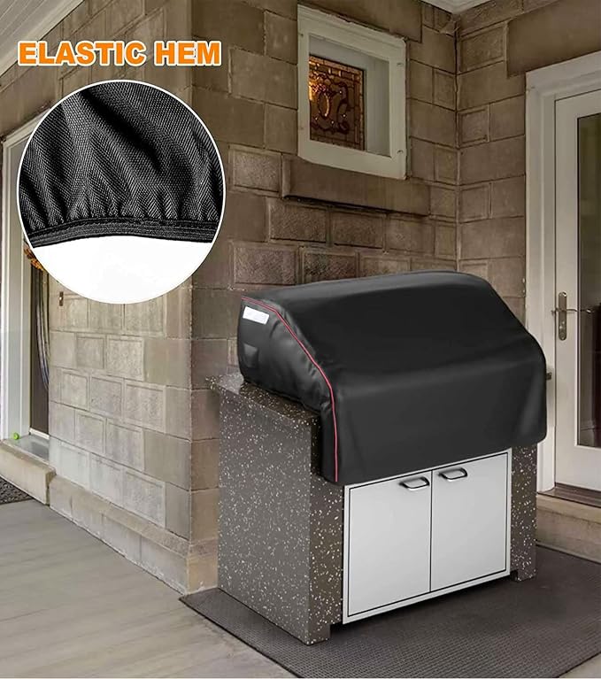 Grisun 32 Inch Built-in Grill Cover for Bull 45005 Built in Gas Grill, Grill Cover for Outdoor Grill, Bull Outdoor Kitchen & Grill Head Cover, Heavy Duty Waterproof BBQ Grill Cover with Handle