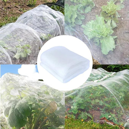 Agfabric Garden Netting 4'x10' Insect Pest Barrier Bird Netting for Garden Protection,Row Cover Mesh Netting for Vegetables Fruit Trees and Plants,White