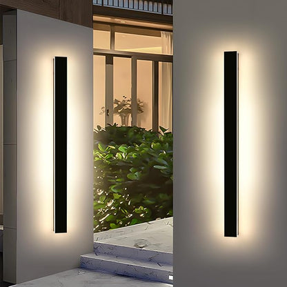 Mikeru 57" 2Pack Outdoor Wall Sconce 3000K Warm White - IP65 Waterproof Black Exterior Light, Hardwired Wall Mounted Fixture for Porch, Patio & Entryway | Non-Dimmable Weatherproof Design