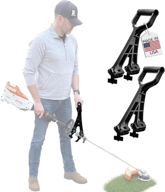Universal Handle Attachment for Weedeater, String Trimmer, Shovel, Rake & More | Versatile Ergonomic Back Saving Attachment for All Gardening Tools | Made in the USA | 2 Pack