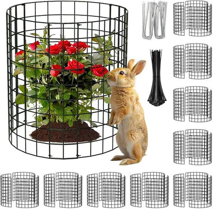 10 Packs Round Plant Protector from Animals,Metal Wire Mesh Garden Plant Cages for Outdoor Gardening Supplies, Garden Protection Rabbits Chickens Ducks for Vegetables, Flowers, Shrubs (12'' x 12'')