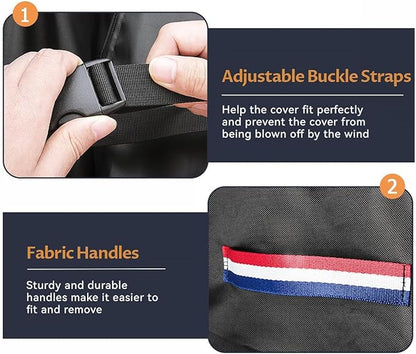 Outdoor Dining Table Cover, Waterproof Outdoor Patio Table Cover Patio Bar Set Covers for 5-Piece Tall Square Bistro Tables & Chairs Set- 76"L x 76"W x 45"H