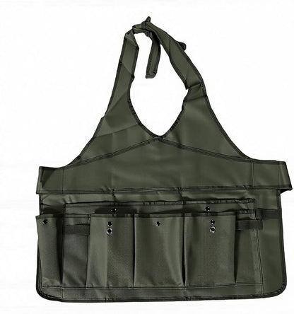 Diydeg Garden Tool Bag Organizer, Heavy Duty 600D Oxford Fabric with 10 Pockets and Apron Soil Replacement Mat, Foldable Standable Gardening Tote for Indoor Outdoor Use