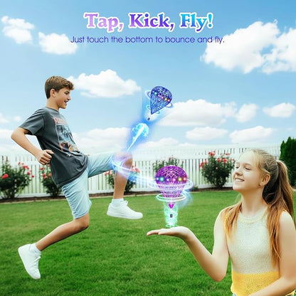 Flying Orb Ball 2025, Magic with 3D Bouncing & Spinning Tricks, Cosmic Globe Floating Ball Toy with RGB Lights, Cool Toys Gift for Boys Girls Ages 6 7 8 9 10+(Purple)