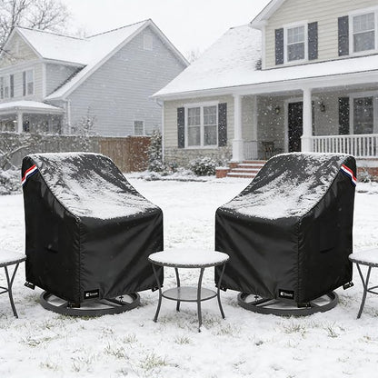 Outdoor Swivel Rocker Chair Cover 2 Pack,Waterproof Rocking Chair Covers, All-Weather Protection Outdoor Lawn Patio Furniture Covers for Patio Chair 30" W x 33" D x 32" H, Black
