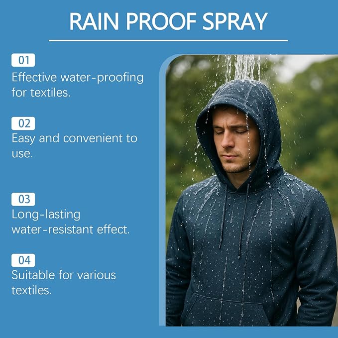 TBTFW Waterproofing Spray, Water Repellent Spray for Clothes, Long-Lasting Water Repellent Protection, Suitable for Sports Equipment, Outdoor Clothing, Shoes(3.38 Oz)