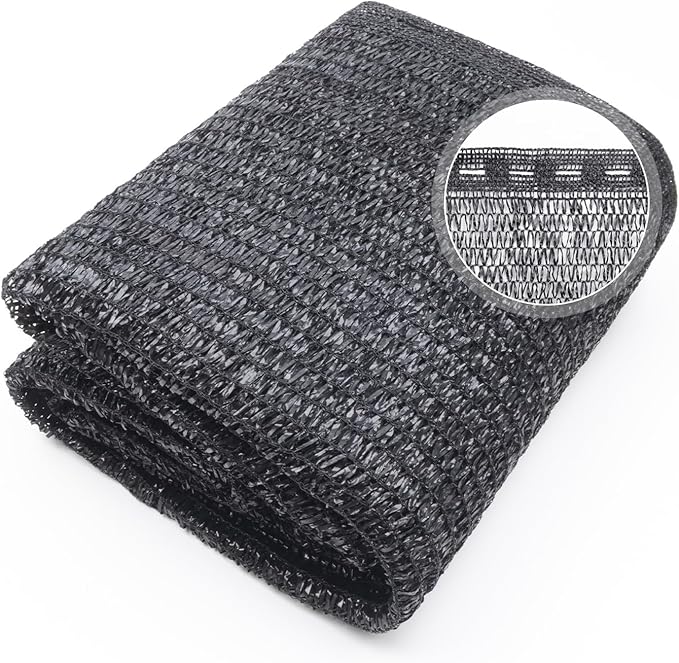 Cool Area 40% 6.5x20ft Sunblock Shade Cloth Cover Mesh UV Resistant Net for Garden Flower Plant Greenhouse, Black