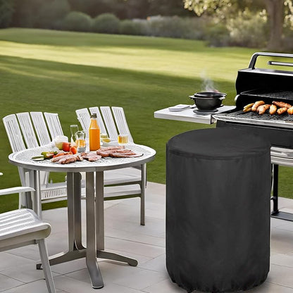 Smoker Cover Fit for INGRILL 3-in-1 Stainless Steel Smoker Barrel Grill, Waterproof Portable Charcoal BBQ Covers for Camping, Backyard & Home BBQ- 15.4" D x 29" W