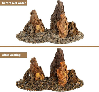 Dragon Rocks Aquarium Rock aquascaping Natural Stone Rocks Fish Tank Decor Rocks for Aquariums Landscaping Model Tank Decoration Aquarium Miniature -20lb (2-8 inch)