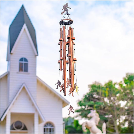 Extra Large 55 inch Bigfoot Wind Chimes for Outside,Big Foot Sasquatch Gifts for Men Women/Memorial Gifts/Birthday Gift Metal windchimes Outdoors/Indoors,Garden Decor,Patio,Home,Porch,Yard Decoration