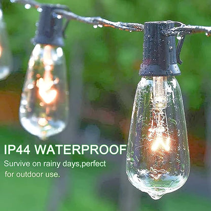 10 Pack Edison Replacement Light Bulbs for Outdoor String Lights, ST40 7W E17 Base Clear Glass Incandescent Bulbs Waterproof for Patio Backyard Bistro Cafe Garden Decorations, Warm White 2200K