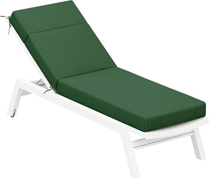 Chaise Lounge Cushion for Outdoor Furniture, Waterproof Fade and Tear Resistant Lounge Deck Chair Cushions for Patio Lawn Pool Resort Hotel