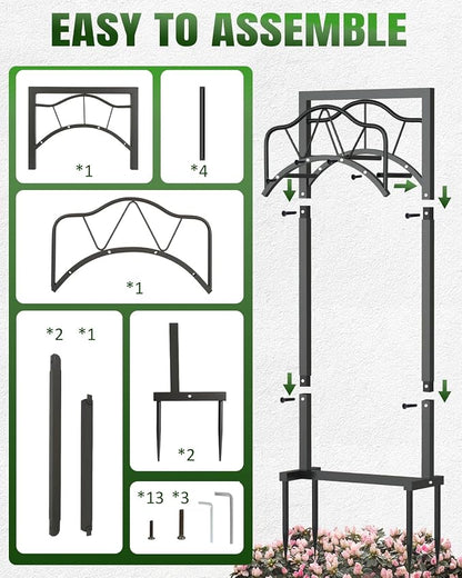 Breeze Touch Heavy Duty Garden Hose Holder Freestanding, 4-Spike Stable Water Hose Holder for Outside, Rustproof Metal Hose Stand Holds Up to 150FT Hose, Easy Install Hose Hanger for Yard Lawn Patio