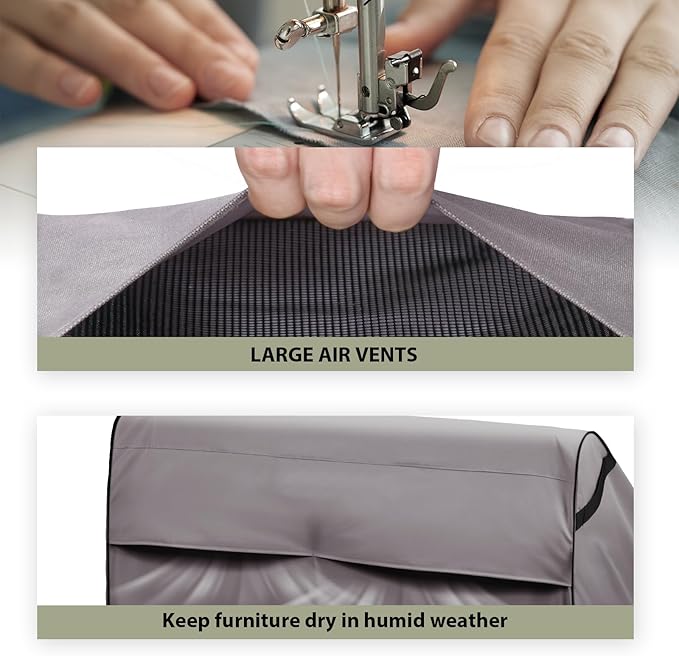KylinLucky Outdoor Patio Sofa Cover fit 60 x 34 x 30 inch, 59 x 33, 58 x 32 Waterproof Weatherproof Heavy Duty 600D Garden Furniture Cover for Outside Sofa Couch
