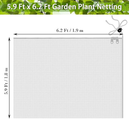 Fruit Tree Netting Covers with Zipper to Protect from Squirrels and Birds Large Netting for Fruit Trees Net Protection, White, 71" x 75", 1 Pack