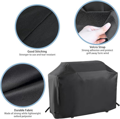 Grill Cover for Monument Grills 77352, 77352NG, Denali 405, Denali 425, 62 Inch Heavy Duty & Waterproof, Outdoor Barbecue Cover