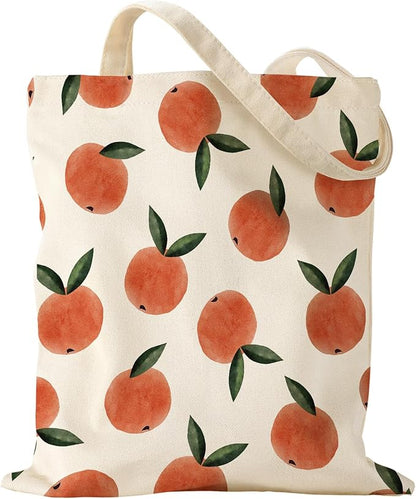 Miss Adola Aesthetic Canvas Tote Bag for Women - Sturdy Cloth Cotton Totes Bag with Pattern Shoulder Bag