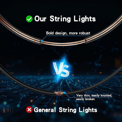 63FT Multi-Function Solar LED String Lights for Outdoor Use - 13 Lighting Modes | Waterproof IP65 | Remote Timer | Perfect for Christmas Decor | Warm White | Transparent Wire Design