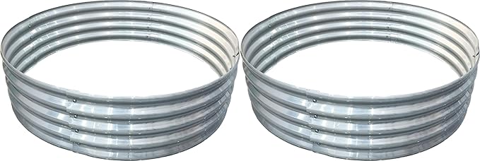 Raised Garden Bed Planter 2 Pack Round 4ft for Outdoor for Vegetable Flower