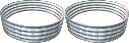 Raised Garden Bed Planter 2 Pack Round 4ft for Outdoor for Vegetable Flower