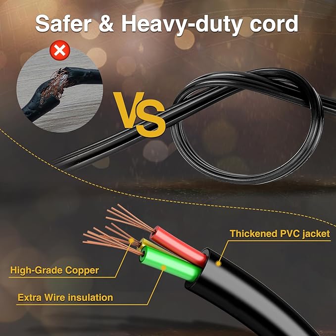 ZJOJO 50FT Outdoor String Lights, G40 Globe Outdoor Lights with 25 Shatterproof LED Bulbs 2700K,IP65 Waterproof Patio Light