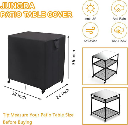 Pizza Oven Table Cover for Ooni Medium Modular Table,Outdoor Prep Cart Table Cover for Ooni Pizza Oven Stand - 32.6 x 24 x 35 Inch