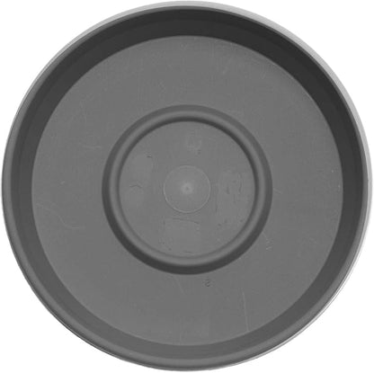 Bloem Terra Resin Saucer Tray: 8" Bottom Width - Charcoal Gray - Matte, Durable, Ribbed Bottom, Indoor and Outdoor, Fits 10" Terra Planters