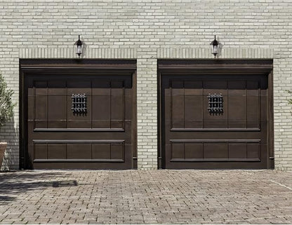 Dusk to Dawn Wall Light Outdoor 18” High, Antique Bronze Exterior Wall Lantern for with Clear Seeded Glass 2 Pack Porch Light Fixture for Garden and Yard, LMMS3601-DNS-2P