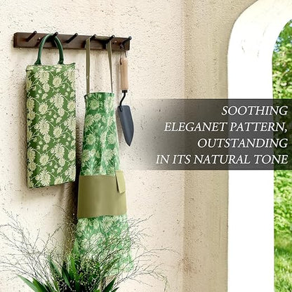 Colwelt Gardening Foam Kneeling Pad Set 3pcs, Gardening Gifts for Women Gardeners, Elegant Pattern Garden Protection Tools Set, Charming Garden Accessories(Extra Thick Kneeling Mat, Apron, Gloves)