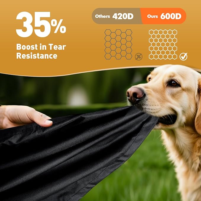 Outdoor Prep Table Cover, 600D Waterproof Patio BBQ Table Cover, Suitable for Outdoor Dining Table, Stainless Steel Metal Grill Table, BBQ Grill Cart, 48" L x 30" W x 35" H