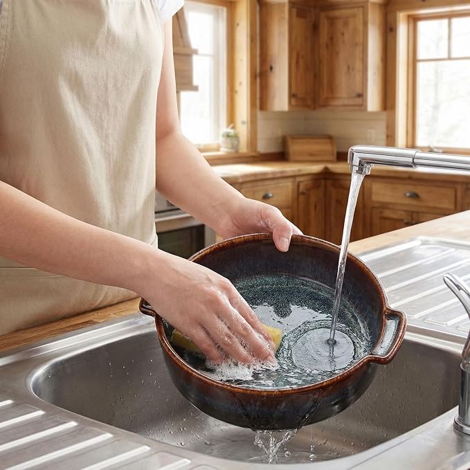Ceramic Casserole Baking Dish - 28 Ounces Baking Dish for Oven, Lasagna Pans, Oven Safe Durable Bakeware for Kitchen Home Decor, Banquet and Dinner, Round 2 pieces 7.7 x 7.7 Inch