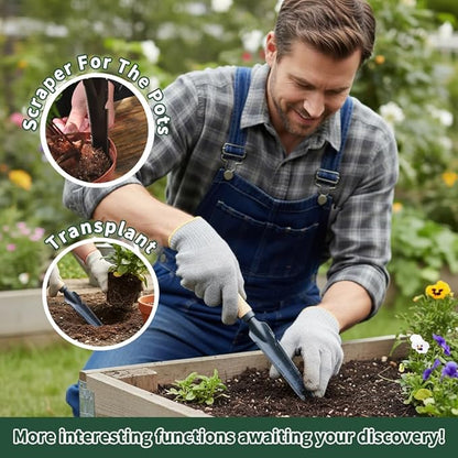 Gardenwind 14Pcs Gardening Tools for Men Gardening Hand Tools with Weeder, Scale, Sawtooth, Cut Rope, Waist Bag,Heavy Duty