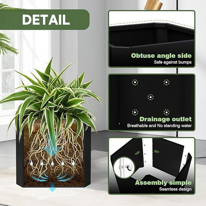 Steel Planter Box-20"x20"x20"-Large Square Planter Box-Outdoor Indoor-Cube Steel Planter Heavy Duty Black Metal Planter Box Commercial Residential for Home Garden Porch Hotel Patio