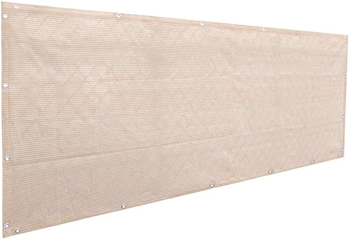Alion Home© Elegant Privacy Screen for Backyard Deck, Patio, Balcony, Fence, Pool, Porch, Railing. Banha Beige (3' x 8')