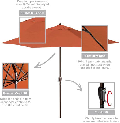 California Umbrella 9' Rd Sunbrella Aluminum Patio Umbrella