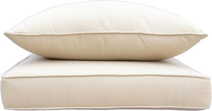 Generic Outdoor Patio Furniture Replacement Cushions,24X24X5 Inch Deep Seat Chair Seat Back Cushion Set,All Weather Breathable Sectional Cushions for Patio Furniture Couch Loveseat,Beige Sand
