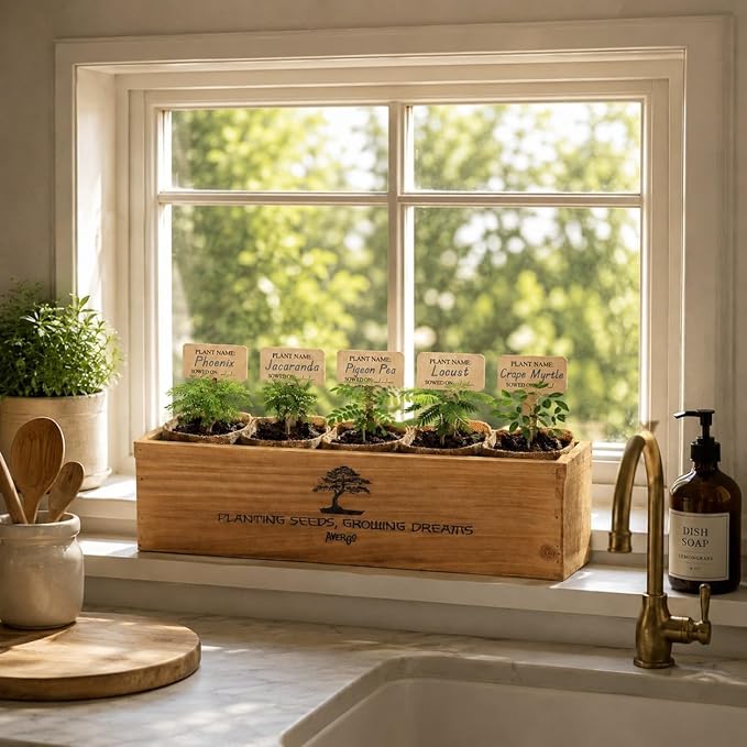 Bonsai Tree Kit Deluxe - 5X Unique Japanese Bonzai Trees | Complete Indoor Bonsai Starter Kits for Growing Trees – DIY Gardening Gifts for Mother, Women & Men, for Father's Day