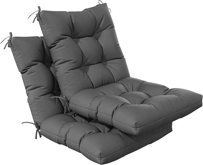 Patio Seat&Back Chair Cushions for Outdoor Furniture，Comfortable Cushions for Rocking/Dining/Lawn Chair-Set of 2